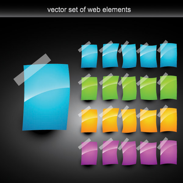free vector Web design colorful decorative elements vector
